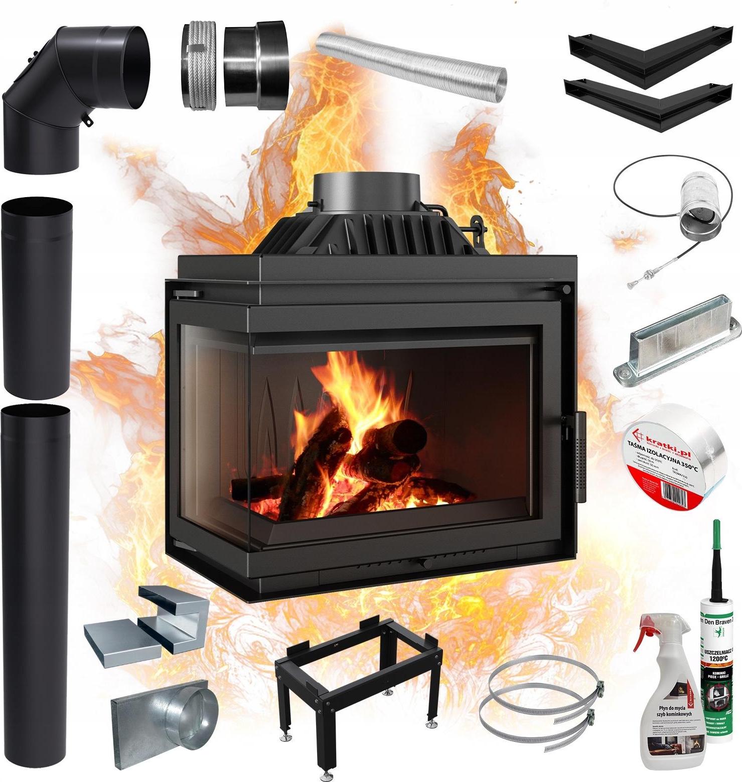Linker Kamin-Einsatz SIMPLE 8kW Schließset