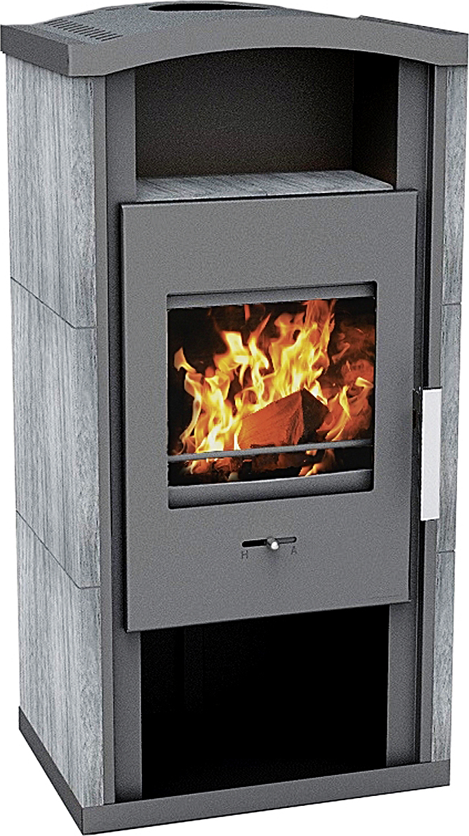 Wamsler W20001084255, Freistehend, Grau, Eisenguss, Stahl, Brennholz, Holz-Briketts, 116 m³, Kontinuierliche Verbrennung