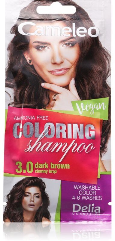 Delia Cosmetics Cameleo Coloring Shampoo shampoing colorant pour cheveux teinte 3.0 Dark Brown 40 ml