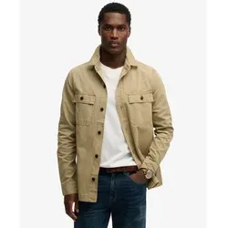 Superdry für Herren. M4011143A Military Hemd Beige (XL), Lässig, Langarm, Stoff