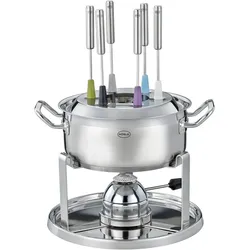 RÖSLE Fondueset mit Gasbrenner - silber