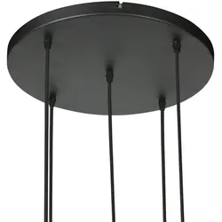 Mexlite Pendelleuchte SILURA Rondell, 5-flammig, E27, IP20, schwarz STE-4282ZW