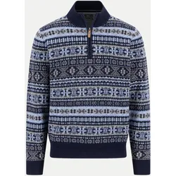 Casual-Fit Troyer Shirt Blau L