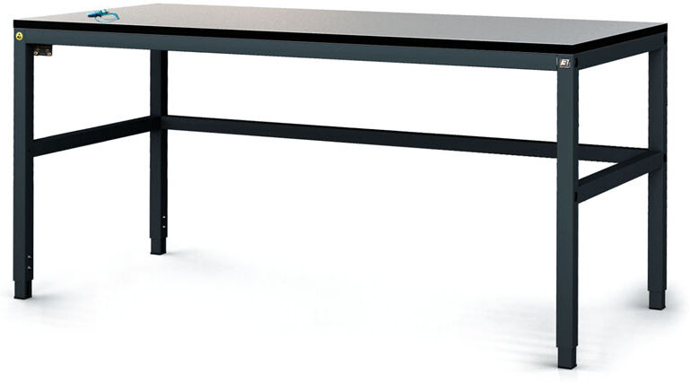 Alfa 3 Antistatische ESD-Werkbank, 1600x800x745-985 mm, verstellbarer Fuß