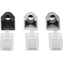 N CCBW89360GY - RJ45-Stecker, UTP Cat.6, 10 Stück