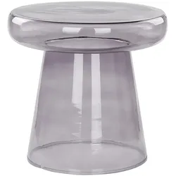 BEISTELLTISCH Rauchglas grau rund 39 cm Caldera