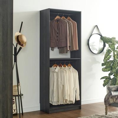"Prosper 32"" Gray Wood Walk-in Closet with Two Rods"