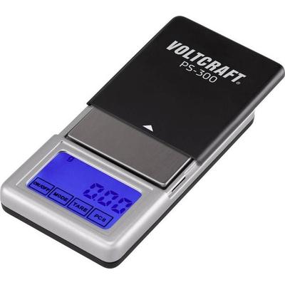 VOLTCRAFT PS-200 Taschenwaage VC-8912595 Wägebereich (max.) 200 g Ablesbarkeit 0.01 g batteriebetrieben Schwarz, Silber