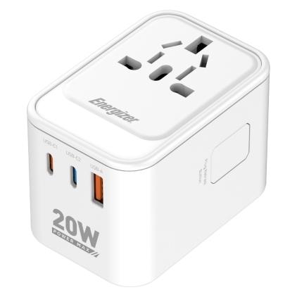 Energizer Caricatore da Viaggio Globale (20 W, 3 Ports) (ETC200)