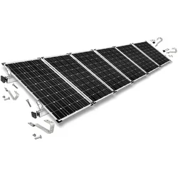 Befestigungskit mit Biberschwanz Dachhaken für Schrägdachmontage Solarpanele Rahmenhöhe 30mm | 6 | 30mm