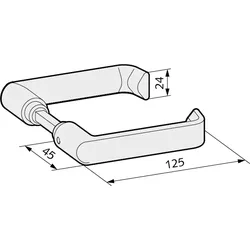 Türdrücker für Glastürschlösser, flachoval