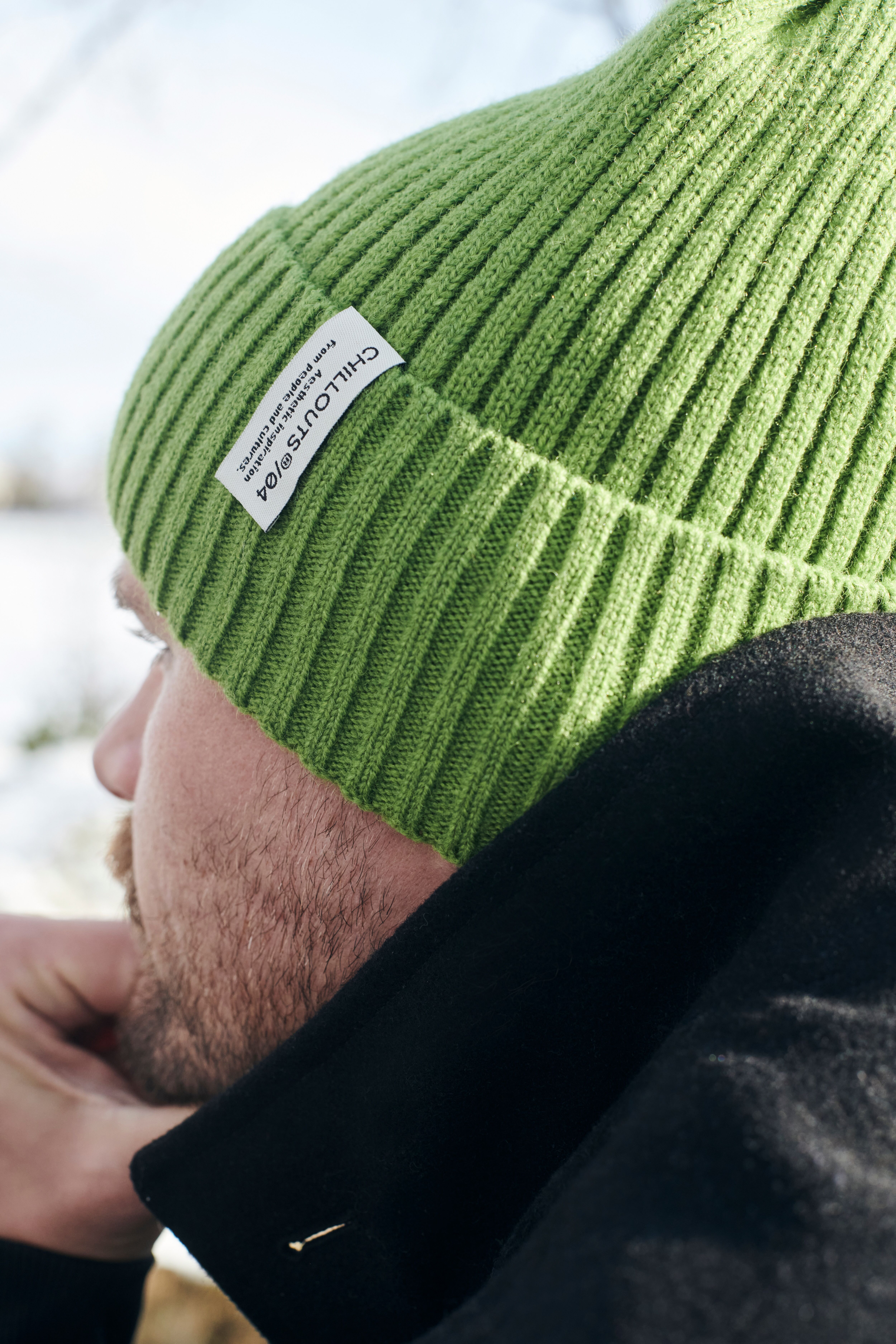 Beanie CHILLOUTS "Tomke Hat", Damen, grün, Feinstrick, Materialmix, mehrfarbig, Mützen Beanie, hochwertige Rippstrickbeanie