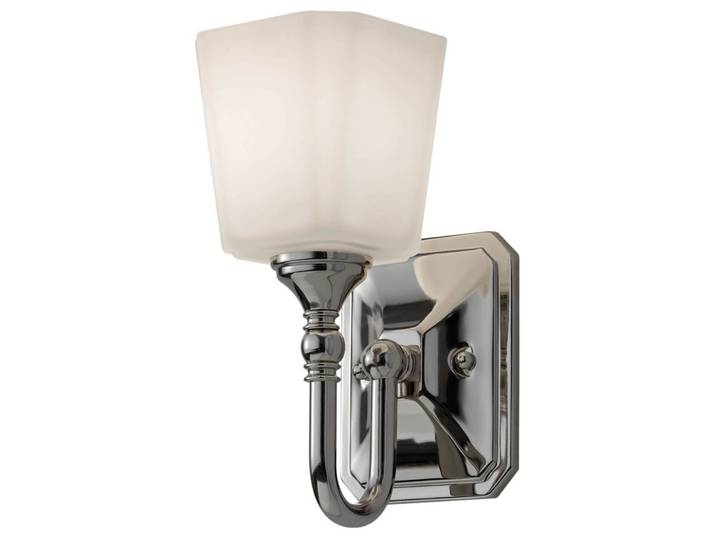 FEISS Wandlampe Concord, dimmbar, chrom / silber, für Badezimmer, Glas, Wandleuchte, Wandlampe Bad