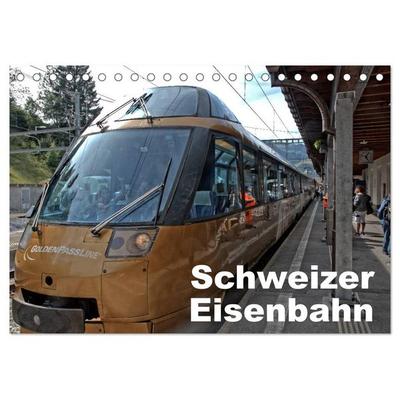 Schweizer Eisenbahn (Tischkalender 2026 DIN A5 quer), CALVENDO Monatskalender