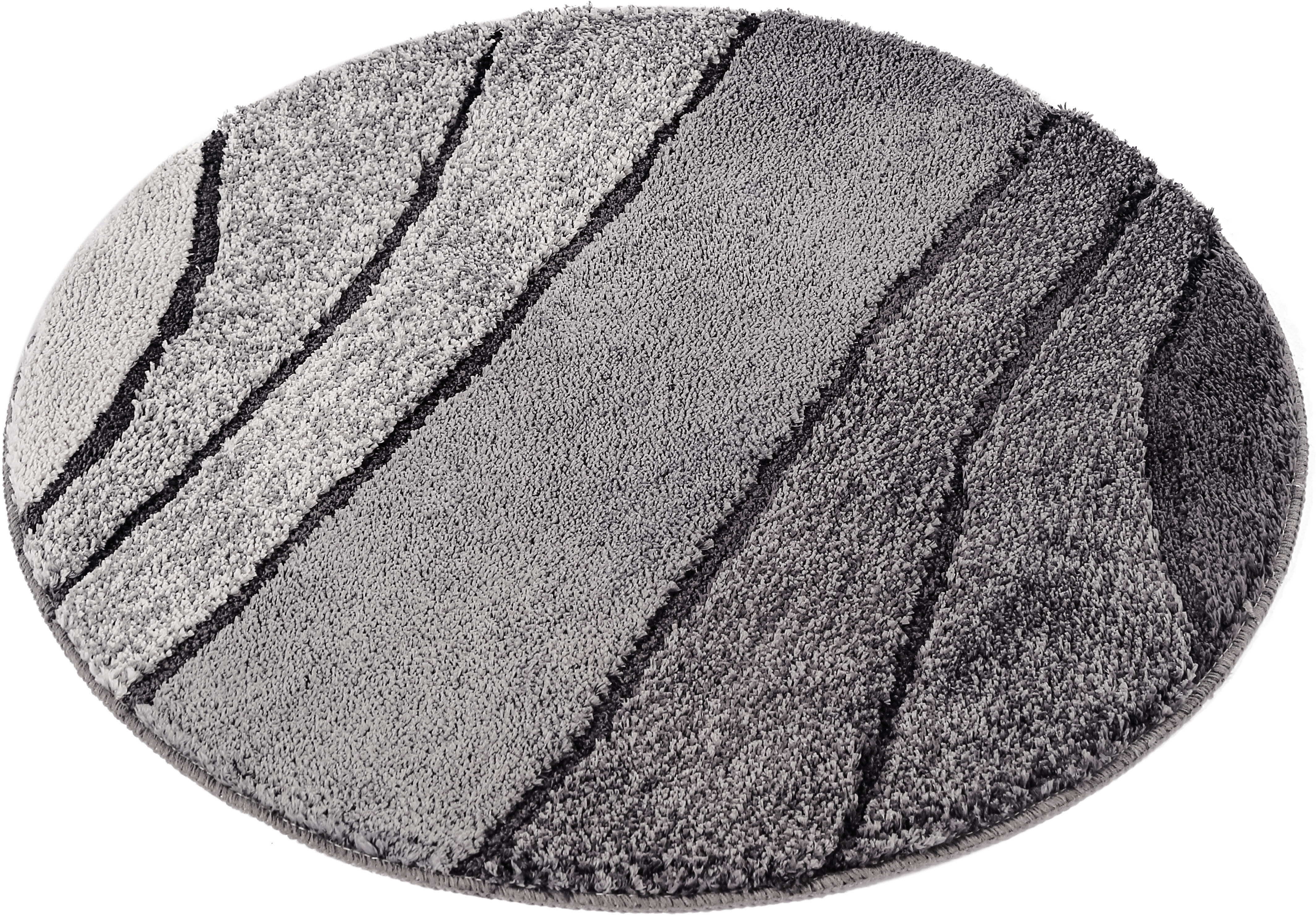 Badematte GOODPRODUCT "Josie, Badvorleger, Badezimmer Teppich" Gr. 7, grau (verlauf anthrazit), H:20mm, Polyester, Badematten, Badematte, Badteppich, Badematten, rechteckig, rund & als 3-tlg. Set erhältlich verlauf anthrazit rund ( Ø 80cm)