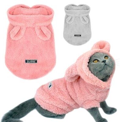 Modern Harvest Tools & Trends Warm Winter Pet Clothes: Cat & Dog Coat For Small Medium Breeds GRAY M