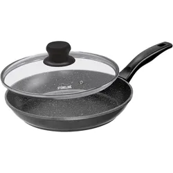 STONELINE® Bratpfanne 26 cm mit Glasdeckel, antihaftbeschichtet, Induktion und backofengeeignet