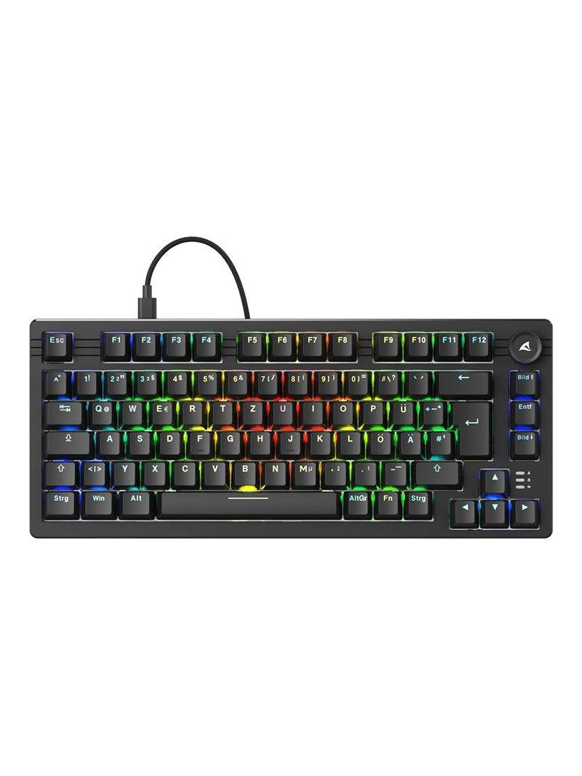 Sharkoon Skiller SGK25 - keyboard - 75% - QWERTZ - German - black Input Device - Tastatur - 75% - Deutsch - Schwarz