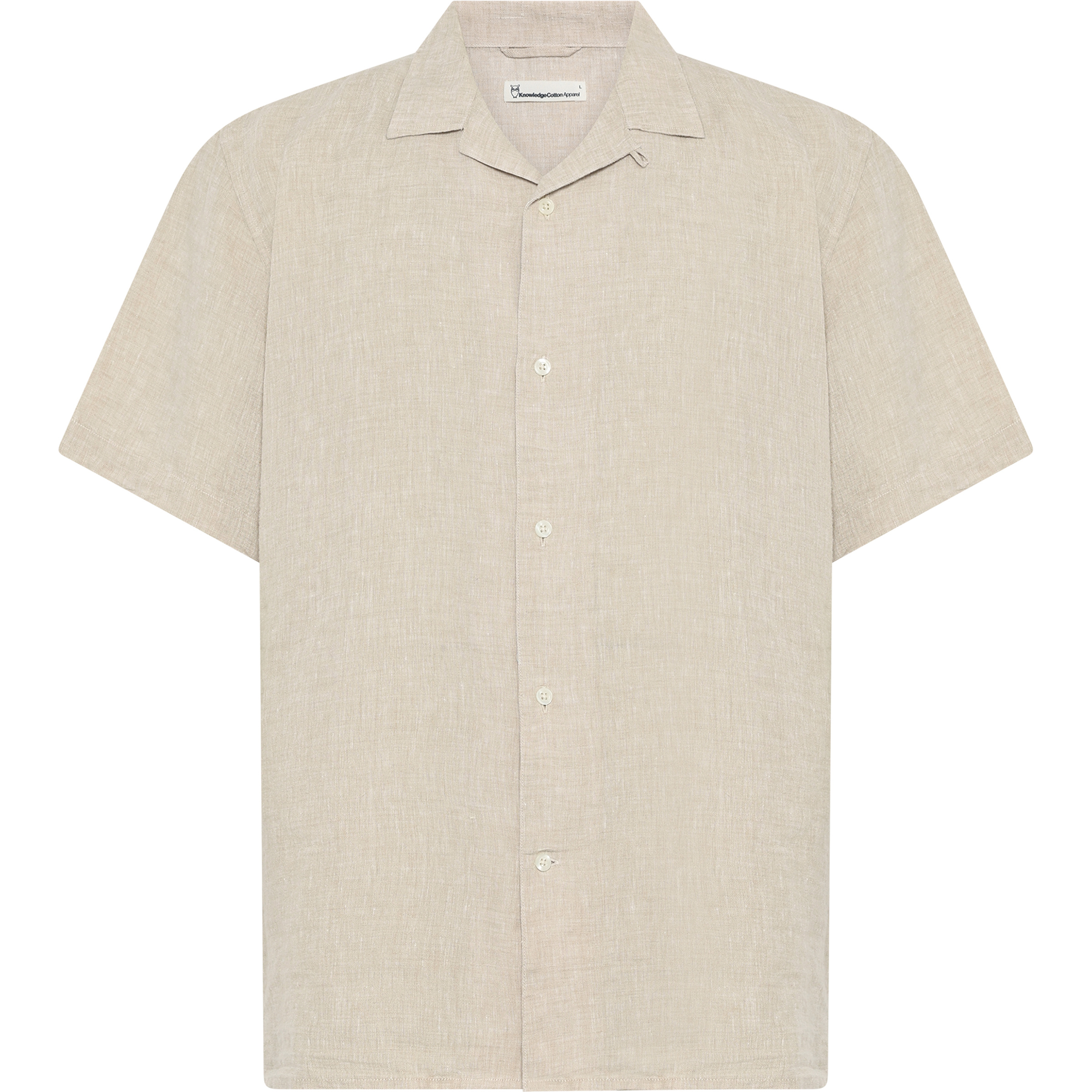 KnowledgeCotton Apparel Box Linen Herren Hemden beige Größe L Lifestyle Hautfreundlich