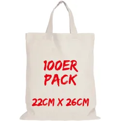 Texxilla Apothekertasche Mehrpack mit zwei kurzen Henkeln, Natur, natur