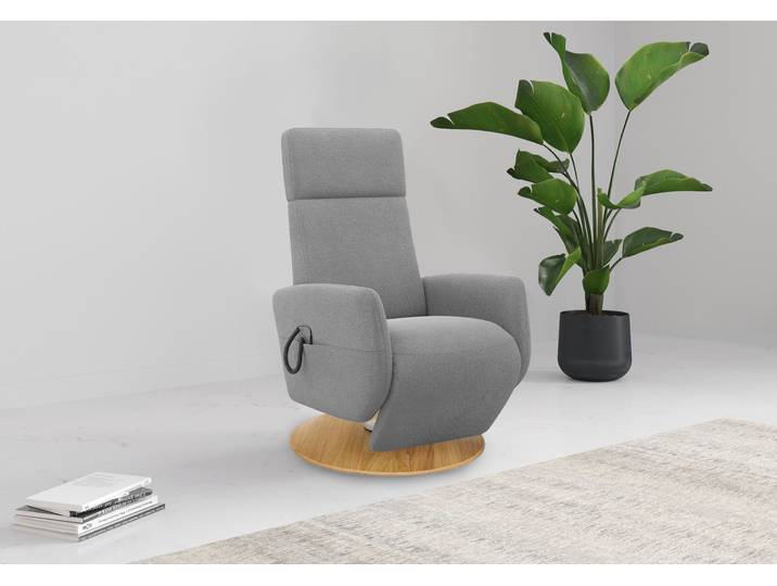 TV-Sessel GOODPRODUCT Rochelle mit Kopfteilverstellung & Drehfunktion, weitere Funktionen , grau, B:71cm H:110cm T:82cm, 100% Polyester, Sessel, TV-Sessel, TV-Sessel mit Drehfunktion 360 Grad