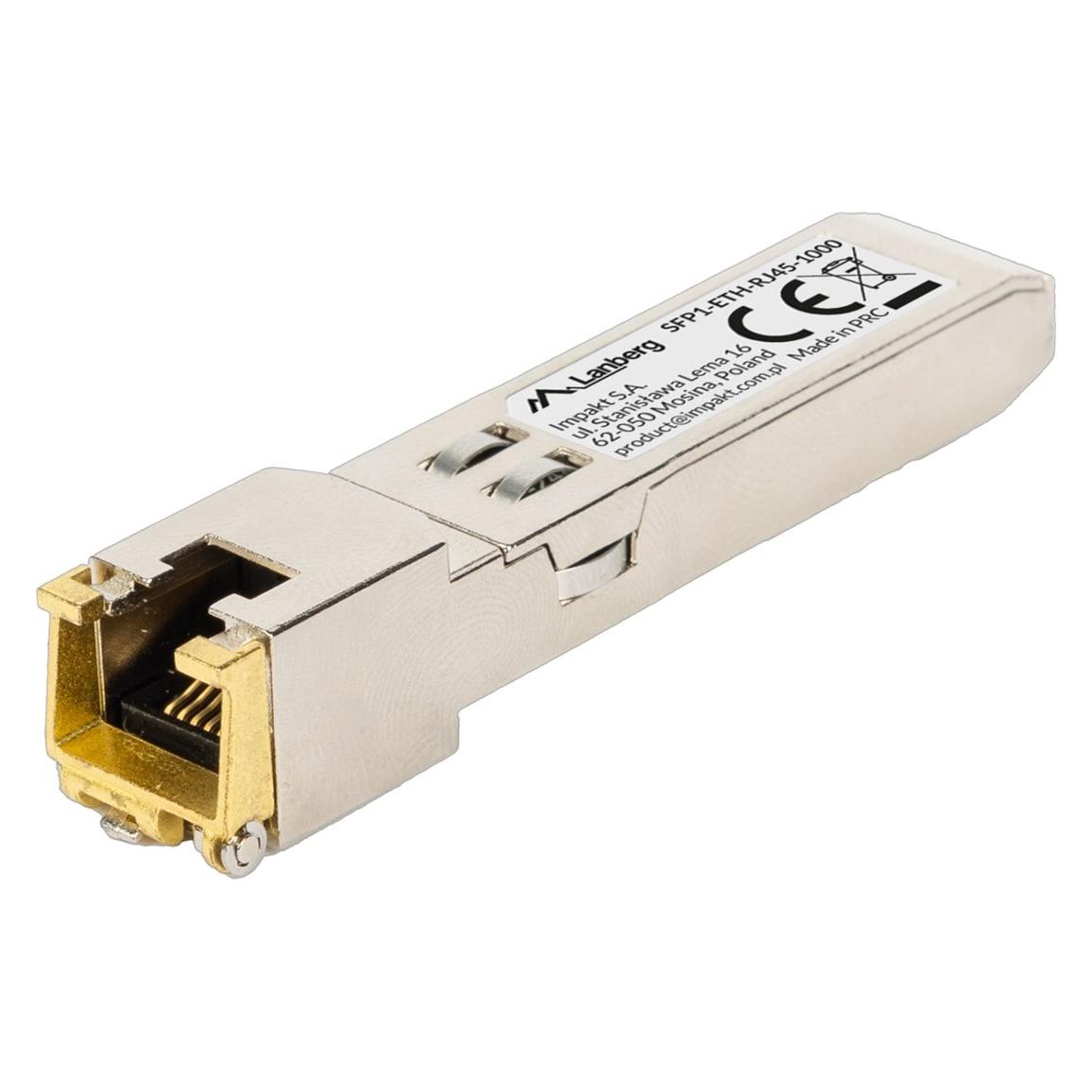 Lanberg Moduł SFP MODUŁ SFP RJ45 ETH 1GB/S MIEDŹ GIGABIT 100M (SFP1-ETH-RJ45-1000)