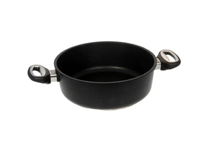 Lotus Gusspfanne - Bratenkasserolle Ø 32cm Induktion geeignet, Bodenmaß 24cm, Höhe 8,8cm, Deckelmaß 32cm