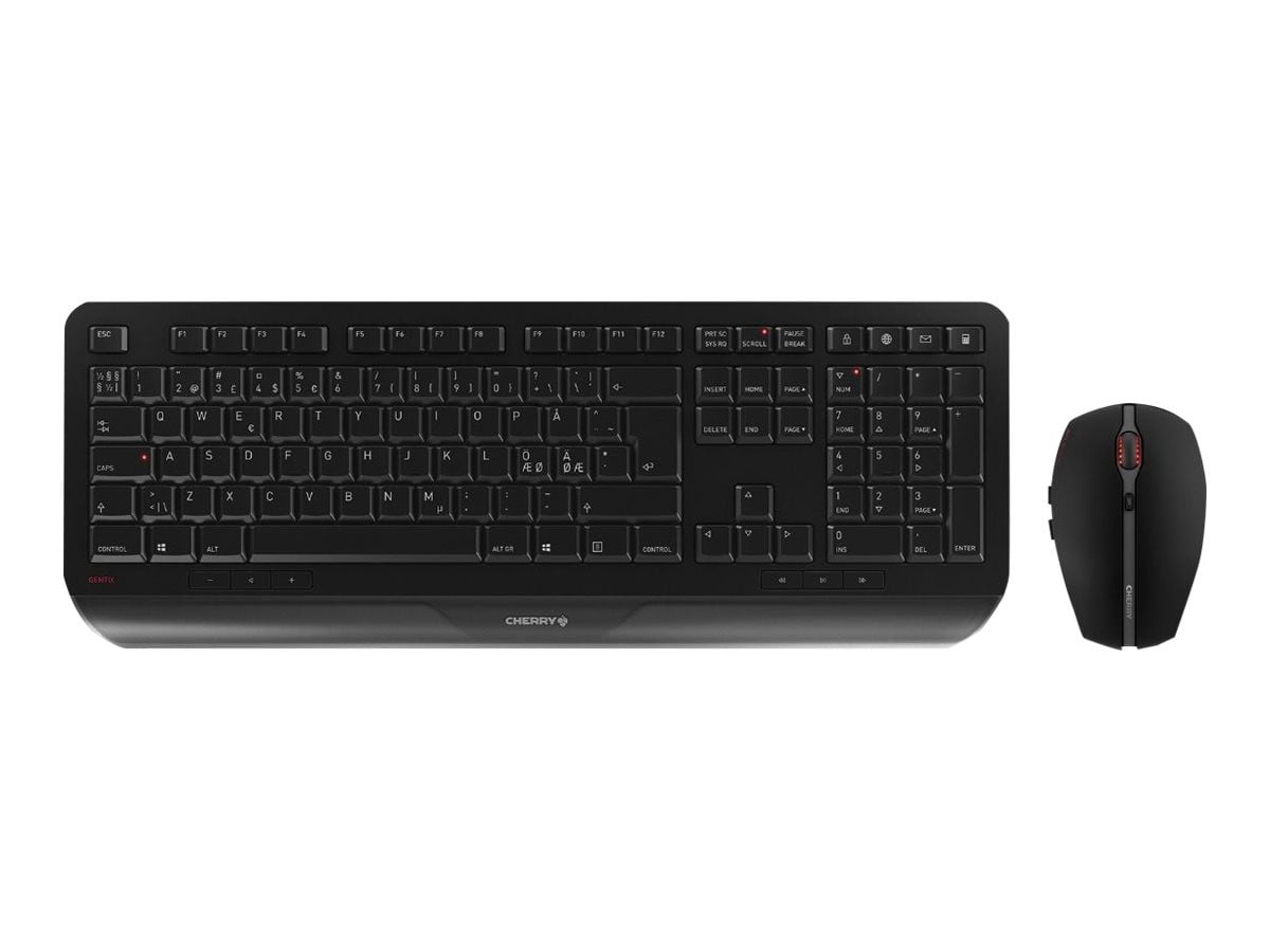 Cherry Gentix Desktop draadloze toetsenbord- en muisset 2,4 GHz Pan-Nordisch Zwart