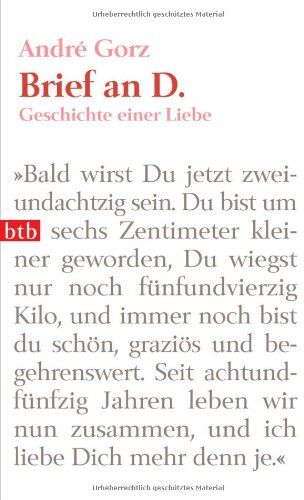 André Gorz - Brief an D.: Geschichte einer Liebe - Preis vom 15.10.2026 23:06:25 h