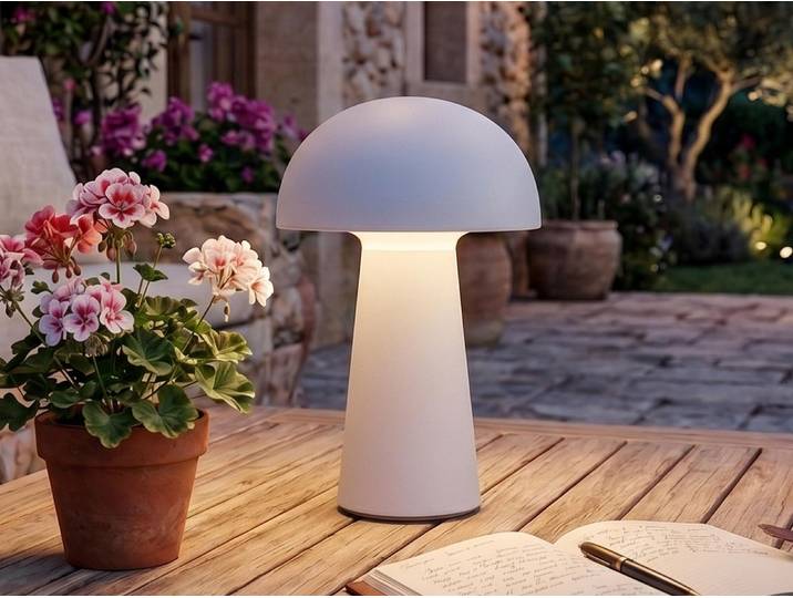 Trio - Tischlampe LENNON - Weiß - 13.6x13.6x21.5 cm