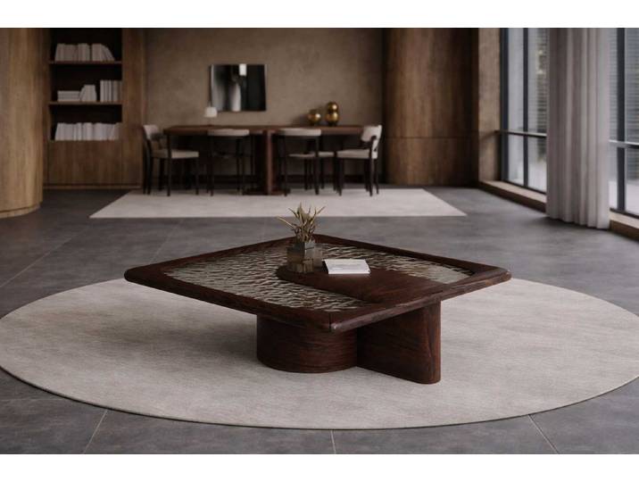 JVmoebel Couchtisch Eleganter Brauner Couchtisch Hochwertige Wohnzimmer Sofatische, Made in Europa
