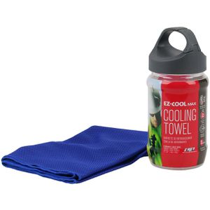 PIP Sporthandtuch EZ-Cool Max Kühlhandtuch, 30 x 91 cm, mit Kühleffekt & Flasche, Mikrofaser, blau