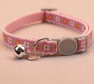 Inspire Curations BlossomBelle Embroidered Lace Cat Collar With Bell 7