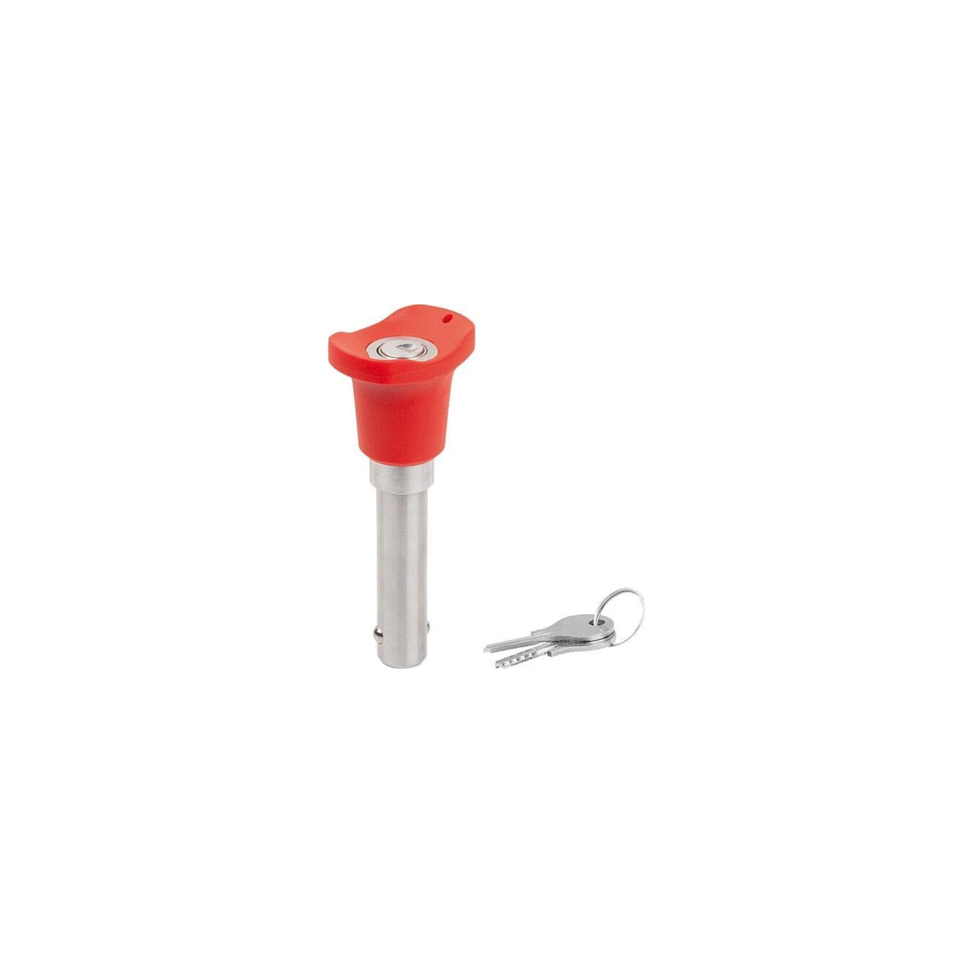 KIPP Kugelsperrbolzen abschließbar Pilzgriff 10mm 40mm Edelstahl 1.4305 (K1804.00844610040)