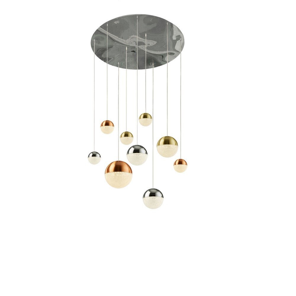Vide hanglamp Planets Searchlight Ø 60cm multicolor modern metal en glas