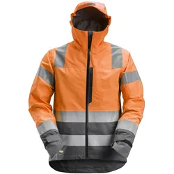 Snickers AllroundWork, Wasserdichte Warnschutz-Softshell-Jacke, Warnschutzklasse 3 7 signalgelb-navy