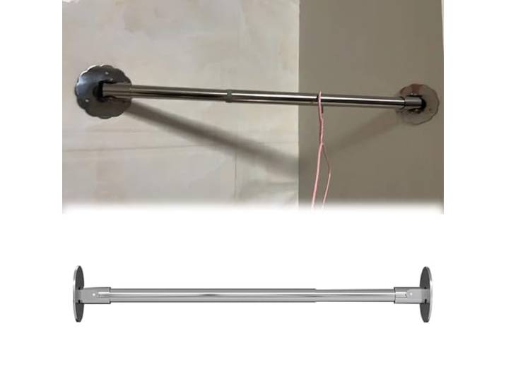 xcfhRTdxf Kleiderstange, Eck-Kleiderstange, Verstellbarer Winkel for Badezimmer-Garderobe 90(Silver,130-210cm(51 -82 ))