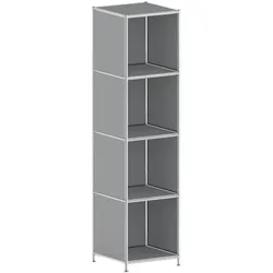 viasit Aktenregal »System 4« schmal 4 OH grau, 40.4x155.6x40.4 cm