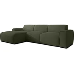 ECKSOFA L Form Didim mini Grün 310/165/78 cm – stilvolle kleine Eckcouch L