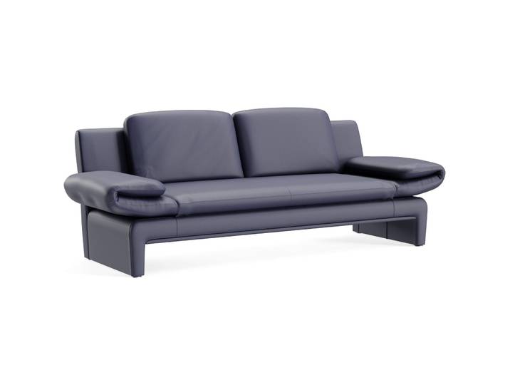Stilvolles Sofa Astra Leder azur B 308 cm T 83 cm - Farbe: Larina - azur 109 - Möbel Konfigurator: Traummöbel individuell zusammenstellen - Sofa