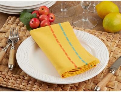 Saro Lifestyle Table Napkins With Dobby Border Design (Set of 4)