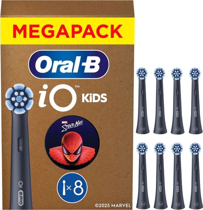 Oral-B iO Kids Spiderman 8er , Aufsteckbürste schwarz