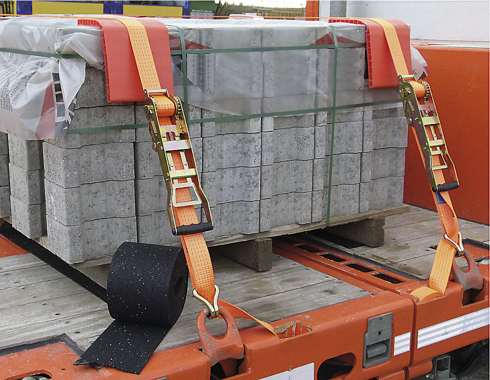kaiserkraft Zurrgurt, Standardratsche, max. Zugkraft 500 kg, VE 2 Stk, Länge 4000 mm