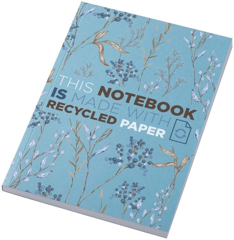 Cahier personnalisable A5 recyclé 100 feuilles Colours bleu