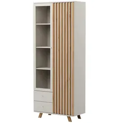 Vitrine   ¦ creme ¦ Maße (cm): B: 92 H: 198,5 T: 40.0