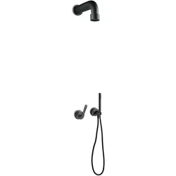 JEE-O soho 02 Wand-Duschkombination, hammercoated schwarz matt, 700-6422 700-6422