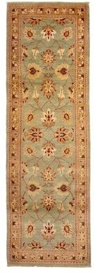 ECARPETGALLERY Hand-knotted Chobi Finest Light Green Wool Rug - 3'1 x 10'2