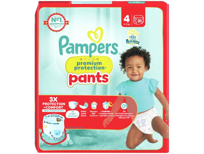 Pampers Premium Protection Pants Grösse 4 9-15 kg 31 Stück