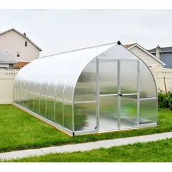 Palram - Canopia Aluminium Gewächshaus Bella 820 | Silber | 613x244x219 cm - Silber