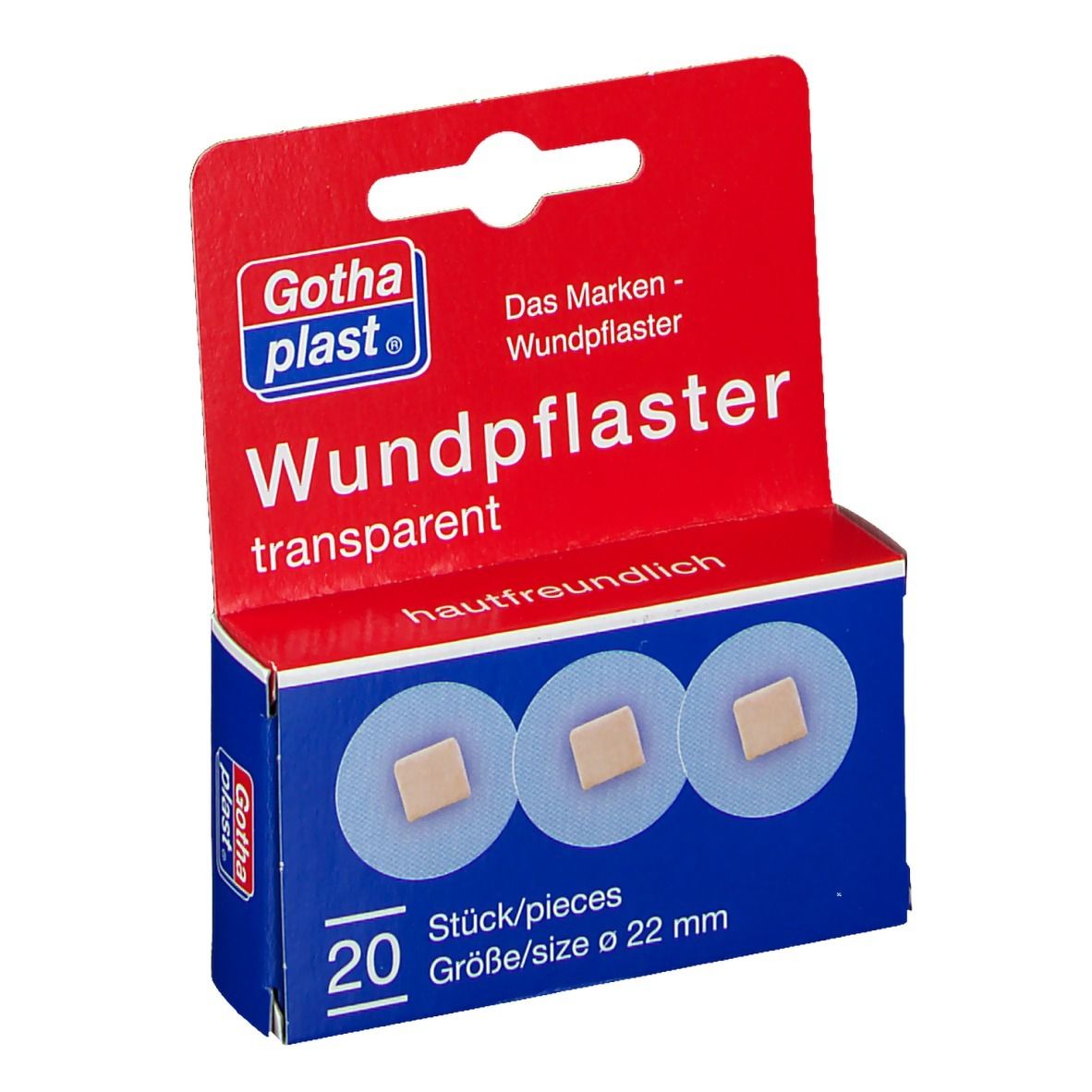 Gothaplast Wundpflaster 2,2 cm transparent 20 St Pflaster